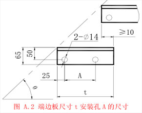 端邊板尺寸t安裝孔A的尺寸 端邊板尺寸t安裝孔A的尺寸